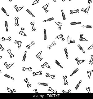 Strumento per la riparazione senza giunture vettore di pattern Illustrazione Vettoriale