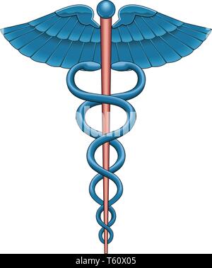 Caduceo illustrazione vettoriale Illustrazione Vettoriale