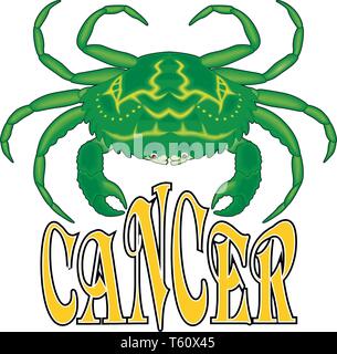 Il cancro segno zodiacale illustrazione vettoriale Illustrazione Vettoriale