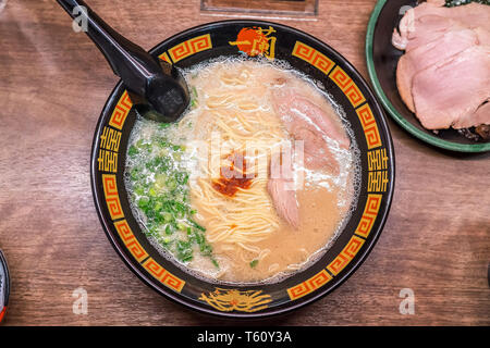 Tokyo, Giappone - 26 Marzo 2019: Ichiran Ramen. Ichiran è uno dei più popolari ristoranti ramen in Giappone, soprattutto tra i visitatori stranieri. Foto Stock