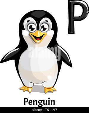 P Sta Per Pinguino Con L'alfabeto Del Bambino Che Impara L Illustrazione Educativa 41441897