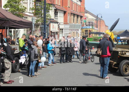 Colwyn Bay 1940s festival. Scoprite le attrazioni, i suoni e i sapori della Gran Bretagna durante la Seconda Guerra Mondiale Foto Stock