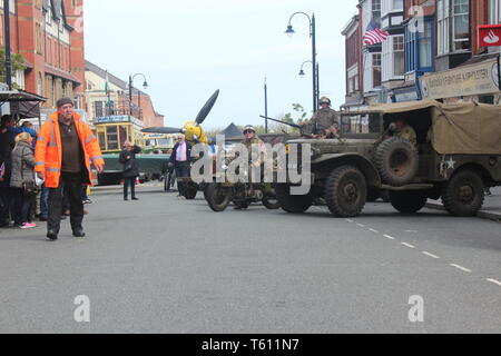 Colwyn Bay 1940s festival. Scoprite le attrazioni, i suoni e i sapori della Gran Bretagna durante la Seconda Guerra Mondiale Foto Stock