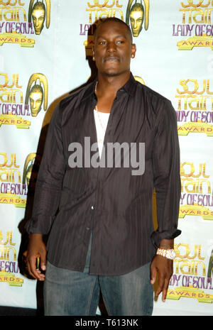 Tyrese, al 9° Soul Train Lady Soul Awards tenutosi a Pasadena Civic Auditorium di Pasadena, CA su 8/23/2003 Riferimento File # 33790 2318SBMPLX Foto Stock