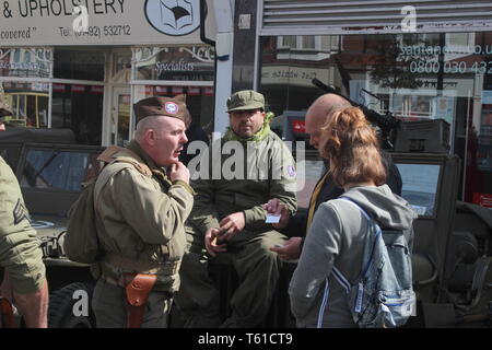 Colwyn Bay 1940s festival. Scoprite le attrazioni, i suoni e i sapori della Gran Bretagna durante la Seconda Guerra Mondiale Foto Stock