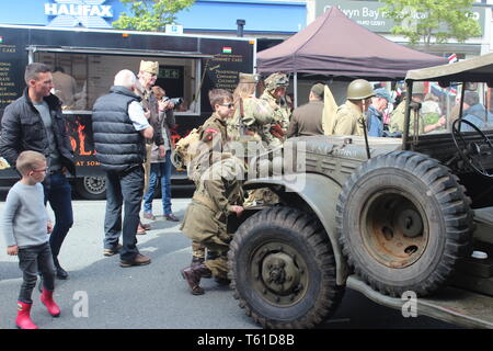 Colwyn Bay 1940s festival. Scoprite le attrazioni, i suoni e i sapori della Gran Bretagna durante la Seconda Guerra Mondiale Foto Stock