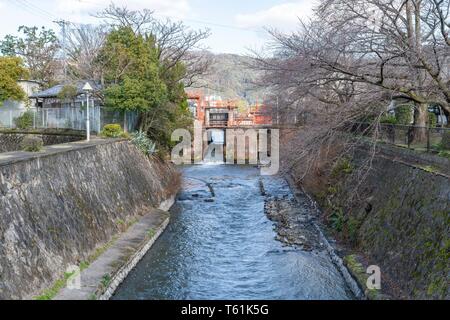 Ebisu fiume centrale idroelettrica, Sakyo-Ku, Kyoto, Giappone Foto Stock