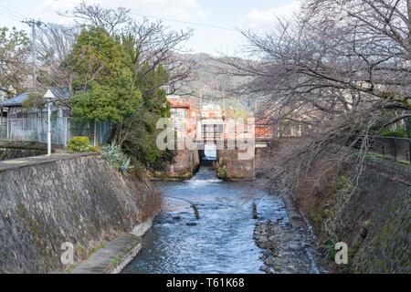 Ebisu fiume centrale idroelettrica, Sakyo-Ku, Kyoto, Giappone Foto Stock