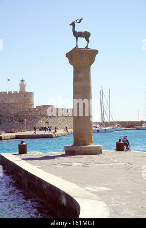 Rhodes, il più grande della Grecia isole Dodecanesi Foto Stock