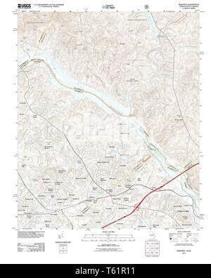 USGS TOPO Map Georgia GA Martinez 20110825 TM il restauro Foto Stock
