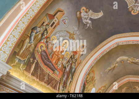 Beirut, Libano. 28 apr, 2019. Bellissimo affresco a soffitto di Saint George cattedrale ortodossa a Beirut per la Pasqua ortodossa di domenica il credito di servizio: amer ghazzal/Alamy Live News Foto Stock