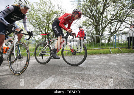 Liegi, Belgio. 28 apr, 2019. Luik, 27-04-2019, ciclismo, Luik Bastenaken Luik, dames, donne, Lucinda Brandt in Luik-Bastenaken-Luik, Credito: Pro scatti/Alamy Live News Foto Stock