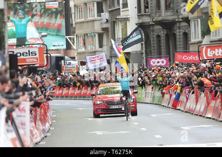 Liegi, Belgio. 28 apr, 2019. ciclismo, Luik Bastenaken Luik, heren, uomini, Jakob Fuglsang wint Luik-Bastenaken-Luik 2019 Credit: Pro scatti/Alamy Live News Foto Stock