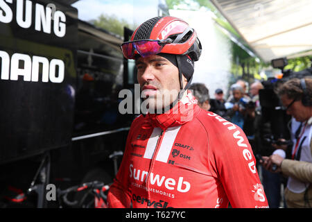 Liegi, Belgio. 28 apr, 2019. ciclismo, Luik Bastenaken Luik, heren, uomini, Tom Dumoulin bij Luik-Bastenaken-Luik Credito: Pro scatti/Alamy Live News Foto Stock