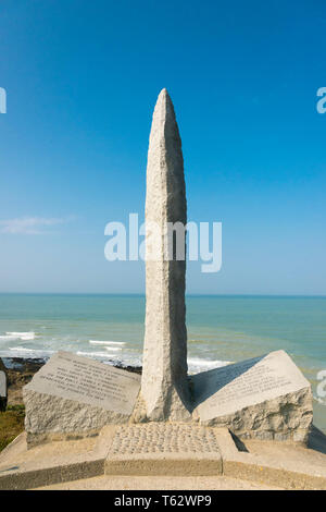 La Pointe du Hoc noi Ranger Memorial Foto Stock