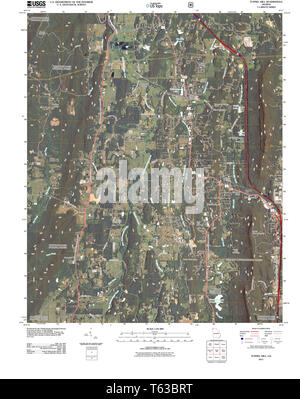 USGS TOPO Map Georgia GA Tunnel Hill 20110309 TM il restauro Foto Stock