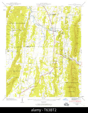 USGS TOPO Map Georgia GA Tunnel Hill 247181 1943 24000 Restauro Foto Stock