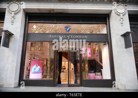 Aspinal di Londra, a Regent Street, Londra, Inghilterra, Regno Unito Foto Stock