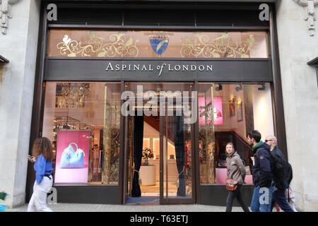 Aspinal di Londra, a Regent Street, Londra, Inghilterra, Regno Unito Foto Stock