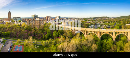 Panoramica aerea di Allentown, Pennsylvania skyline Foto Stock