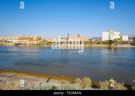 Casinò e gioco d'azzardo in area di Laughlin accanto al fiume Colorado, Nevada, STATI UNITI D'AMERICA Foto Stock