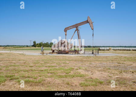 Olio o fracking bene in suolo americano, STATI UNITI D'AMERICA Foto Stock