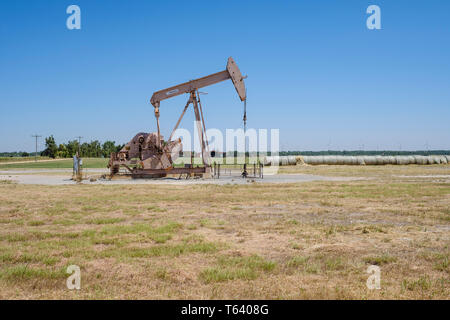 Olio o fracking bene in suolo americano, STATI UNITI D'AMERICA Foto Stock