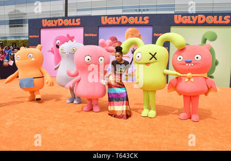 LOS ANGELES, CA - 27 aprile: Janelle Monáe arriva al film di STX prima mondiale di "UglyDolls' al Regal Cinemas L.A. Vivere il 27 aprile 2019 a Los Angeles, California. Foto Stock