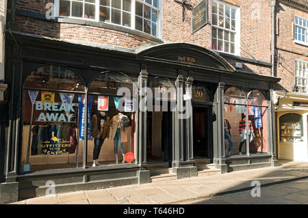 Jack Wills negozio di abbigliamento Stonegate York North Yorkshire Inghilterra Regno Unito GB Gran Bretagna Foto Stock