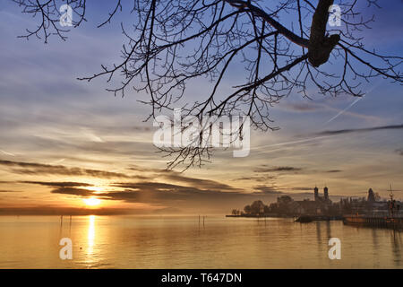 Il lago di Costanza, Alpine foreland, Germania meridionale Foto Stock