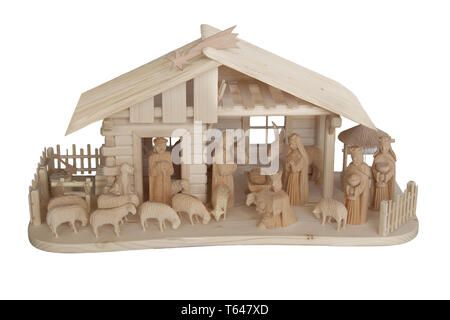 Presepe in legno Foto Stock