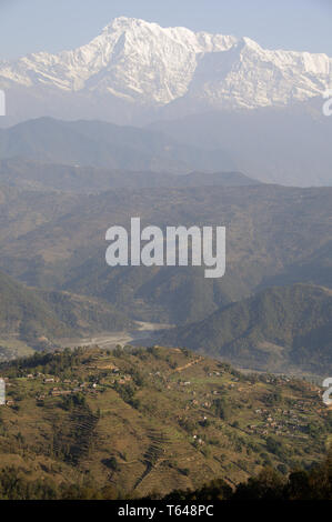 Massiccio di Annapurna Himalaya, Foto Stock