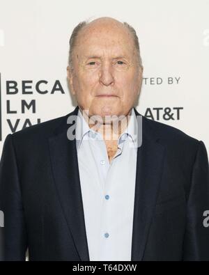 New York, NY, STATI UNITI D'AMERICA. 28 apr, 2019. ROBERT DUVALL al Tribeca Film Festival tappeto rosso arrivi per ''Anniversario Film: Apocalypse Now - 40 anni e restauro'' al Beacon Theatre n nella città di New York il 28 aprile 2019 Credit: Michael Brochstein/ZUMA filo/Alamy Live News Foto Stock