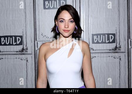 Violett Beane interno per AOL costruire serie Candids Celebrity - MON, AOL costruire serie, New York, NY, 29 aprile 2019. Foto di: Steve Mack/Everett Collection Foto Stock