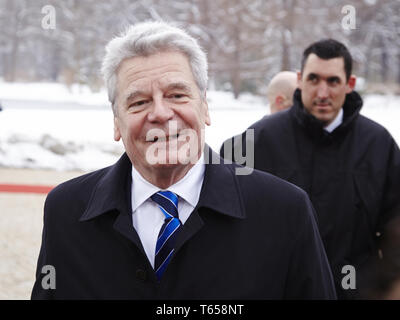 Presidente Joachim Gauck incontra Moncef Marzouki, Pr Foto Stock