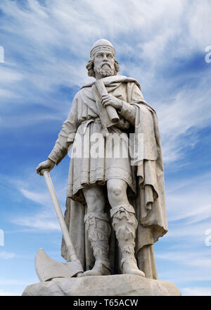 Alfredo il Grande statua, Wantage, England, Regno Unito Foto Stock