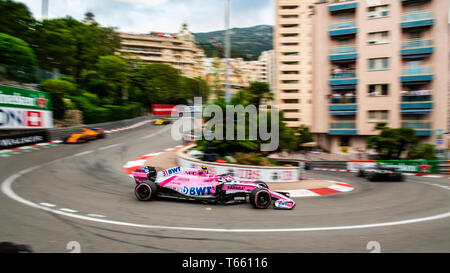 Monte Carlo/Monaco - 27/05/2018 - #31 Esteban OCON (FRA) nella sua Force India VJM11 durante il GP di Monaco Foto Stock