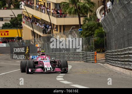 Monte Carlo/Monaco - 27/05/2018 - #31 Esteban OCON (FRA) nella sua Force India VJM11 durante il GP di Monaco Foto Stock