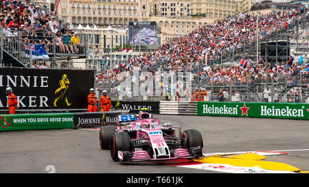 Monte Carlo/Monaco - 27/05/2018 - #31 Esteban OCON (FRA) nella sua Force India VJM11 durante il GP di Monaco Foto Stock