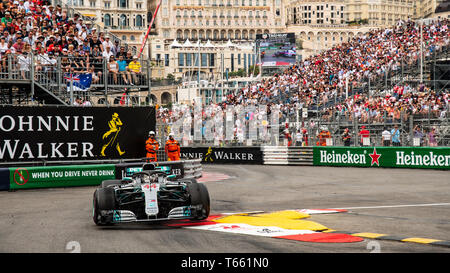 Monte Carlo/Monaco - 27/05/2018 - #44 Lewis Hamilton (GBR) nella sua Mercedes W09 durante il GP di Monaco Foto Stock