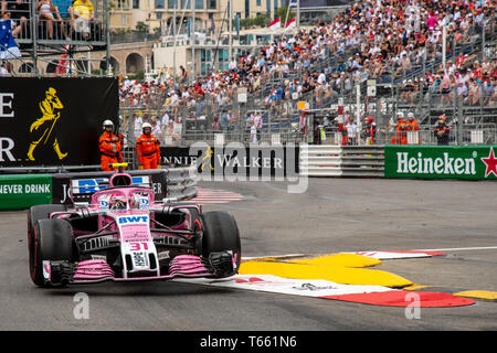 Monte Carlo/Monaco - 27/05/2018 - #31 Esteban OCON (FRA) nella sua Force India VJM11 durante il GP di Monaco Foto Stock