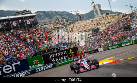 Monte Carlo/Monaco - 27/05/2018 - #31 Esteban OCON (FRA) nella sua Force India VJM11 durante il GP di Monaco Foto Stock