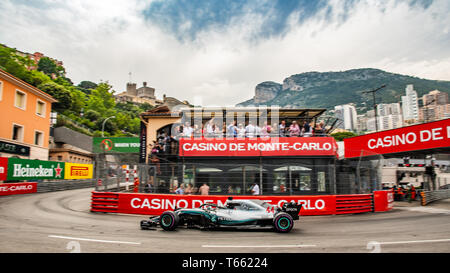 Monte Carlo/Monaco - 27/05/2018 - #44 Lewis Hamilton (GBR) nella sua Mercedes W09 durante il GP di Monaco Foto Stock