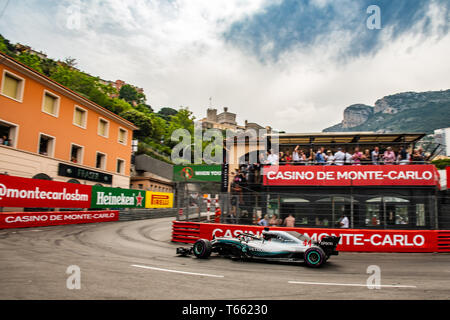 Monte Carlo/Monaco - 27/05/2018 - #44 Lewis Hamilton (GBR) nella sua Mercedes W09 durante il GP di Monaco Foto Stock