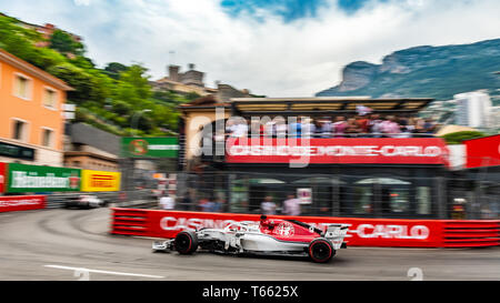 Monte Carlo/Monaco - 27/05/2018 - #9 Marcus Ericsson (SWE) nella sua Alfa Romeo Sauber C37 durante il GP di Monaco Foto Stock