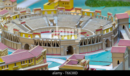 Il modello della città romana di Viminacium in Serbia Foto Stock
