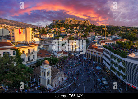Piazza Monasteraki ad Atene Foto Stock