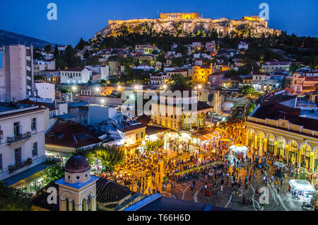 Piazza Monasteraki ad Atene Foto Stock