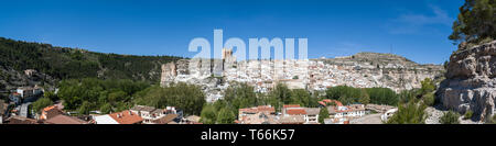 Vista panoramica di Alcala Del Jucar, Albacete Castilla la Mancha Foto Stock