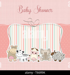 Baby girl doccia card Foto Stock